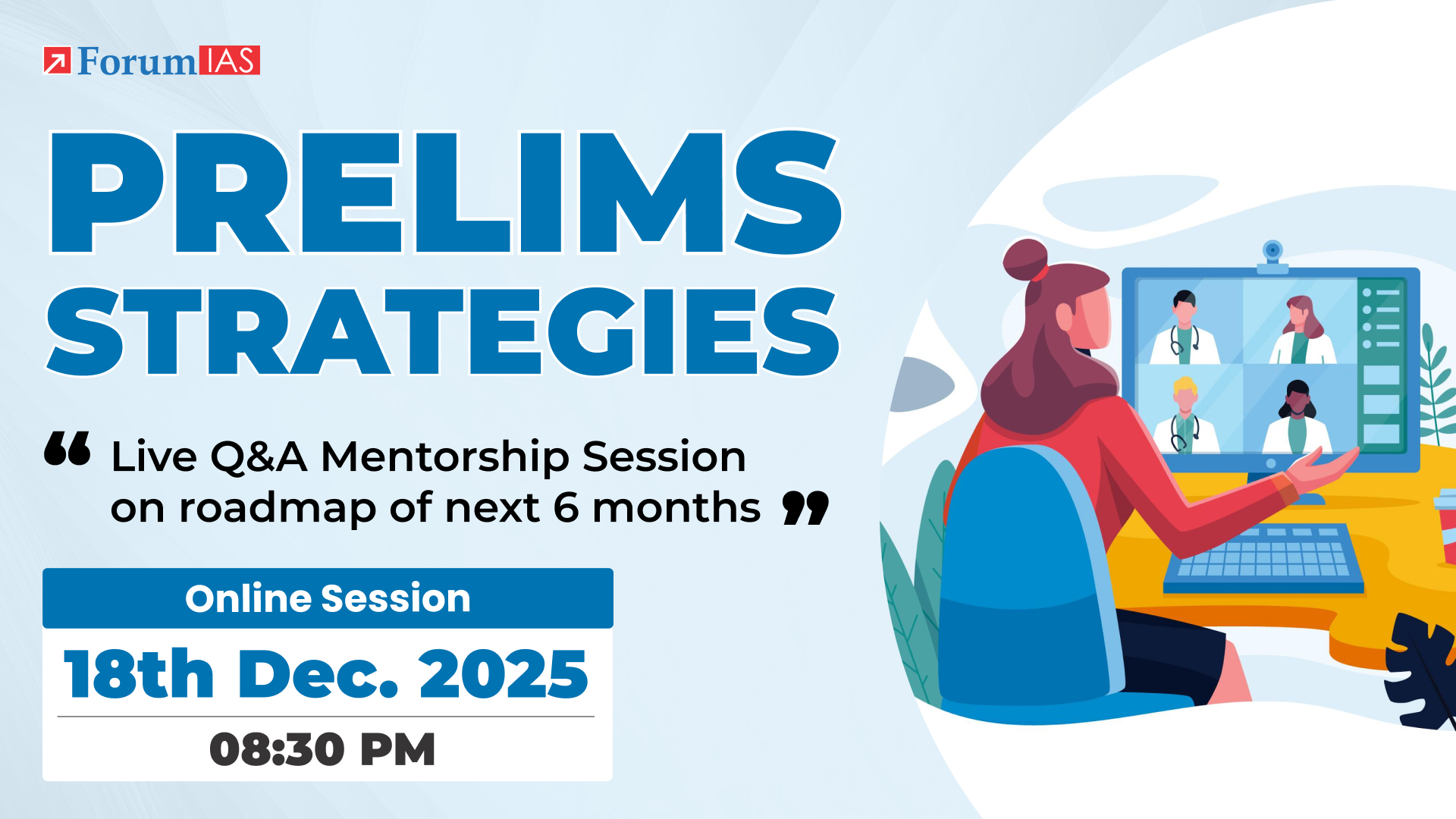 Prelims Strategies Live Q&A Mentorship Session | 18th Dec. 8:30 PM
